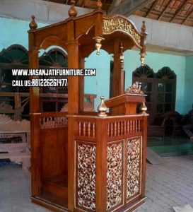 Mimbar Khutbah Masjid Kayu Jati Jepara